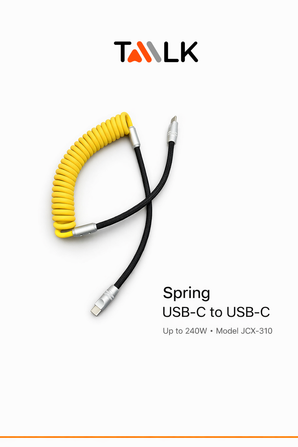 JCX-310 Colorful Spring USB-C to USB-C Cable (240W)