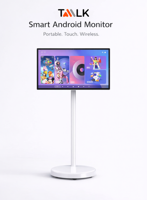 TAALK 24-inch Smart Wireless Android Touchscreen Monitor | Android 13, 6GB RAM, 128GB Storage, Built-in Camera, HDMI, Long Battery Life