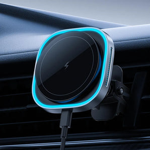 Magnetic wireless car charger,15W Fast car wireless charger Air Vent/Dashboard Phone Holder Mount for iPhone 16/15/14/13/12